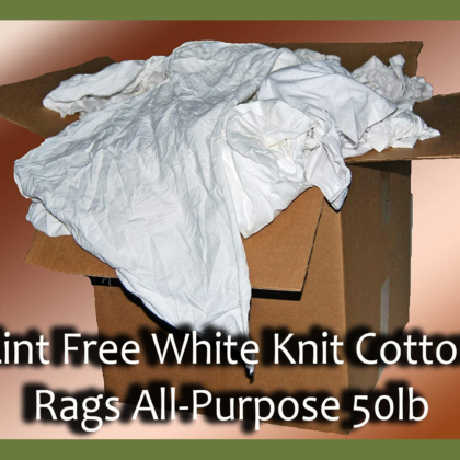 Lint Free White Knit Cotton Rags All-Purpose