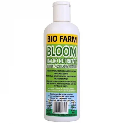 bio farm bloom micro nutrients Nitrogen, Phosphorous & Potassium plant fertilizer agriculture gardening 300ml